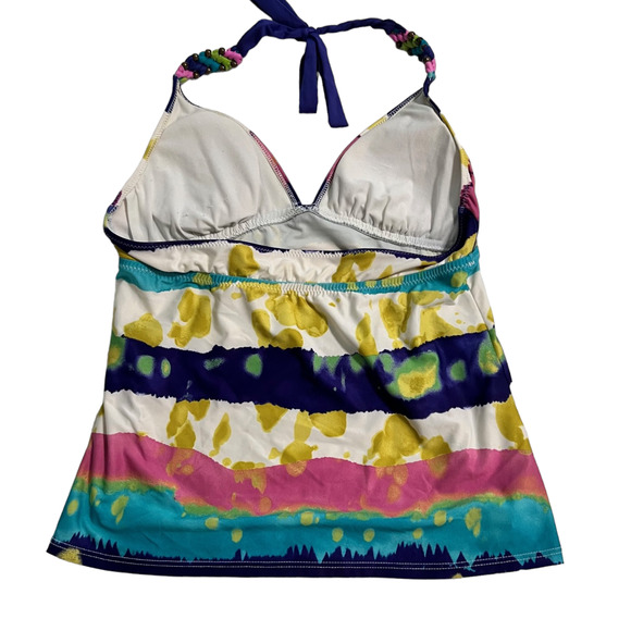 Abs Ocean Starfish Womens Two Piece Tankini Size 8 Top Size 10 Bottoms Tie-Dye - Picture 3 of 6